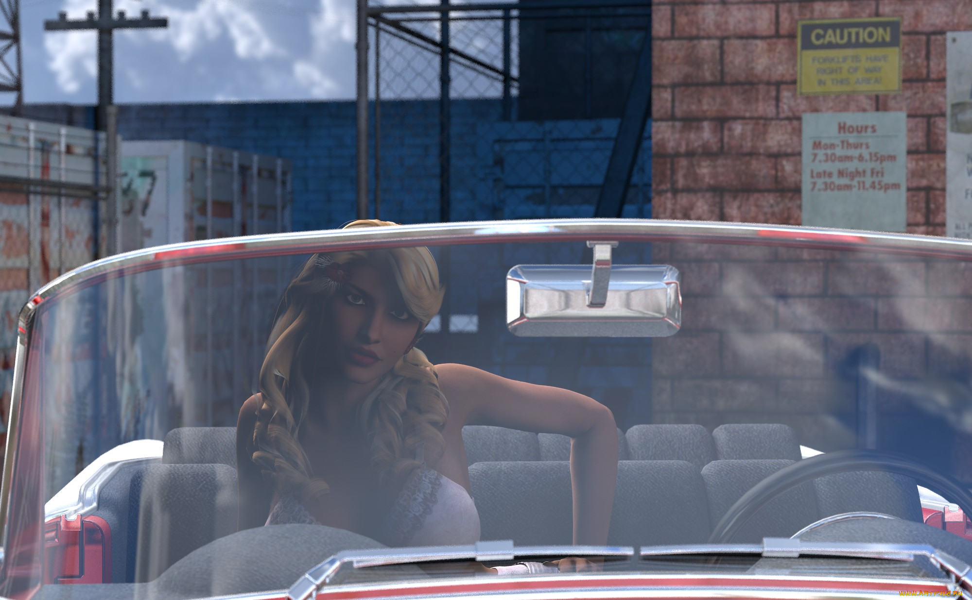 , 3d car&girl, , , , 